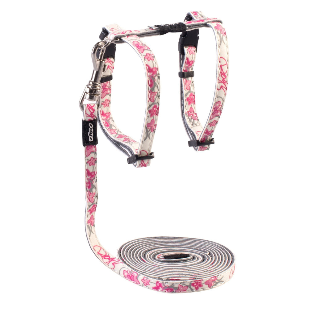 Rogz Glowcat Harness and Lead - Pink