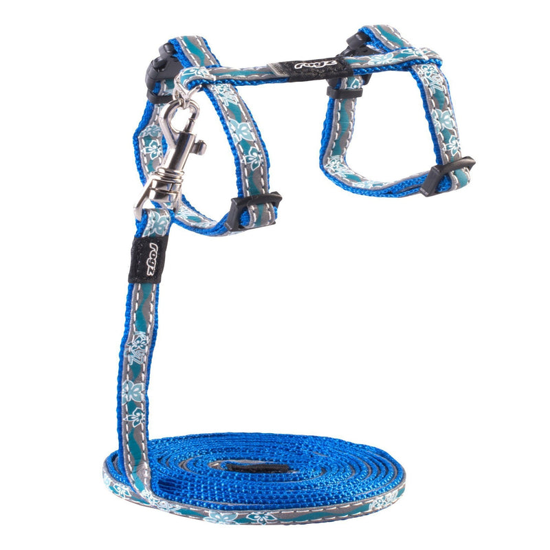 Rogz Nightcat Harness and Lead - Blue