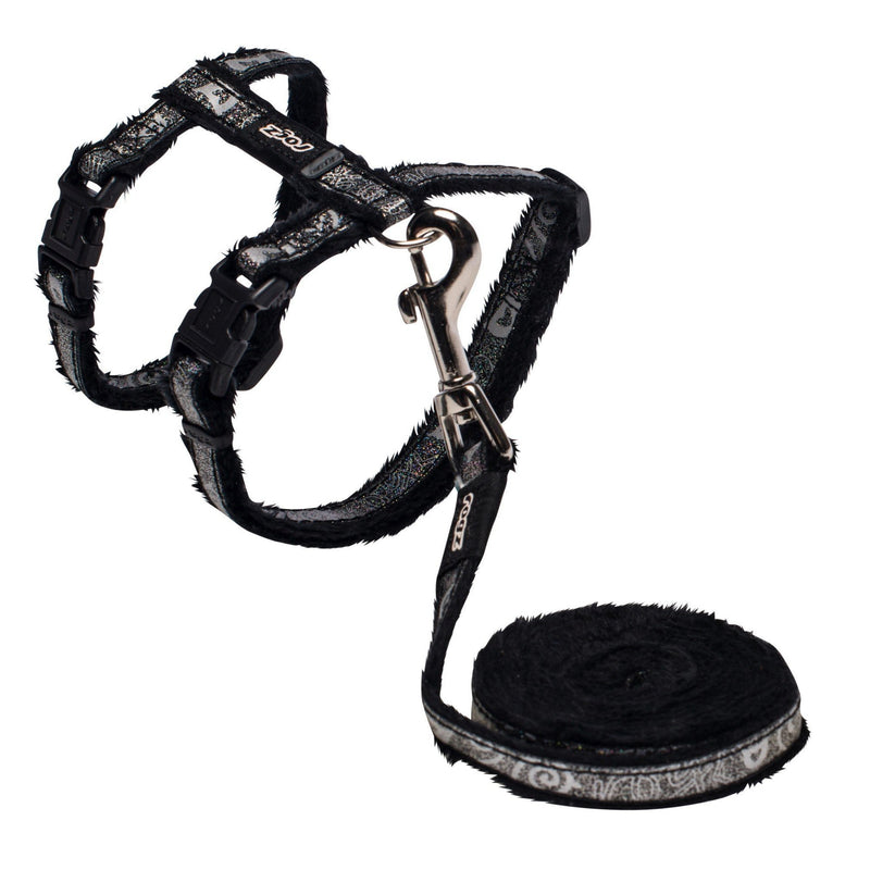 _Rogz SparkleCat Harness and Lead Set - Black