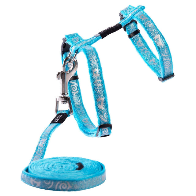 Rogz SparkleCat Harness and Lead Set - Light Blue