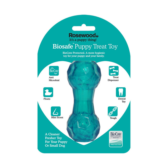 Rosewood Biosafe Puppy Treat Dumbbell