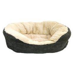 Rosewood Jumbo Cord and Plush Dog Bed - Grey