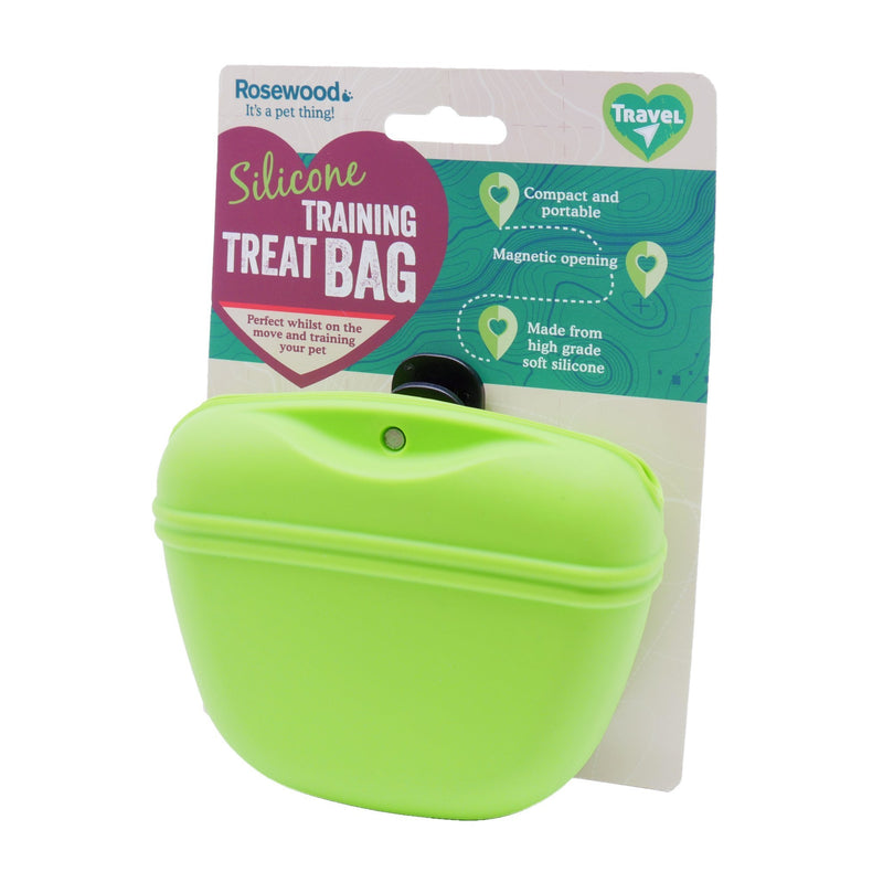 Rosewood Silicone Training Treat Bag- Lime Green