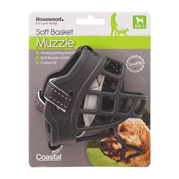 Rosewood Soft Basket Muzzle - Black