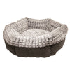 Rosewood Tweed & Plush Round Cat Bed - 48cm