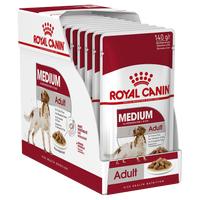 Royal Canin Size Health Wet Dog Food - Medium Adult Pouches (Box of 10x140g)
