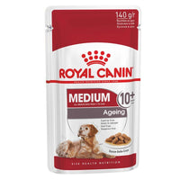 Royal Canin Size Health Wet Dog Food - Medium Ageing 10+ Pouches (Box of 10x140g)