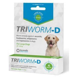 Triworm-D Large Dog (20 to 40 kg) - Single Packs